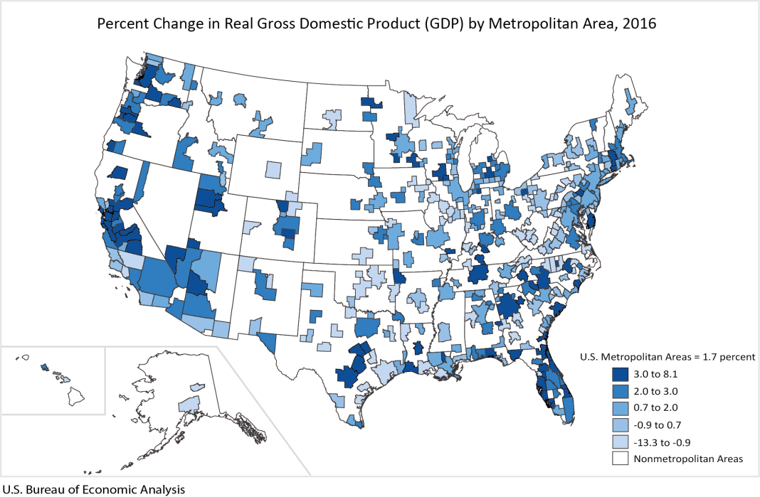 Gross Domestic Product by Metropolitan Area, 2016