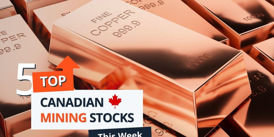 Top 5 Canadian Mining Stocks This Week: Vangaurd Mining Gains 141 Percent