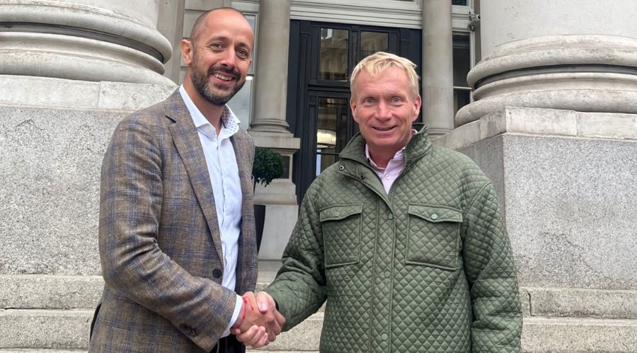 David Thomas, Co-Founder of GlobalBlock with Lars Holst, Founder & CEO, GCEX Group