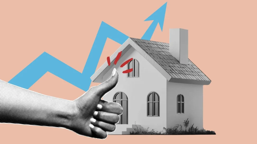 House arrow thumbs up